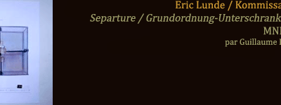 Eric Lunde, Kommissar Hjuler : Separture / Grundordnung-Unterschrank-Scooter (MNDR, 2010)