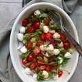Salade à la tomate et mozzarella