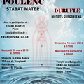 Concerts Poulenc/Duruflé les 16, 19 et 26 mars avec Sylvain chez les ténors !