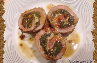 Roulés de veau aux épinards