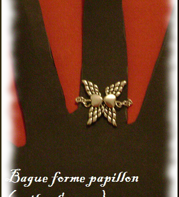 Bague forme papillon