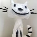 chat en papier maché suite