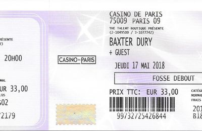 Baxter Dury - Jeudi 17 Mai 2018 - Casino de Paris