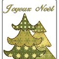 Etiquettes cadeaux à imprimer : sapins de Noël 