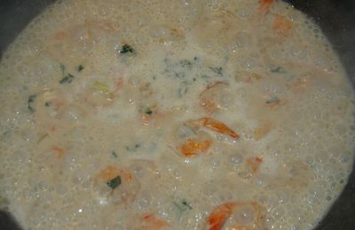 curry thailandais de crevettes de Pascale