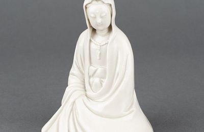 A Chinese Blanc de Chine Guanyin, Late Ming dynasty, circa 1640