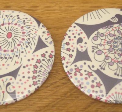 Miroirs 75mm # 62 Liberty fond prune