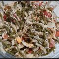 Salade d'haricots verts et pâtes au surimi