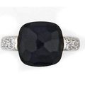 POMELLATO.Bague ornée d'un jais facetté 