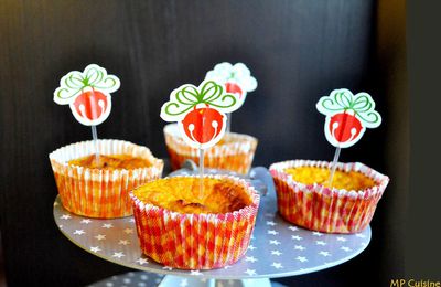 Muffins Carottes Curry & Coeur Boursin 