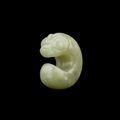 A celadon jade pig-dragon, Neolithic period, Hongshan culture