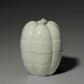 A Qingbai melon-form box and cover, Northern Song dynasty, 11th-12th century