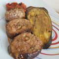 Andouillettes à la sauce teriyaki et aubergines laquées