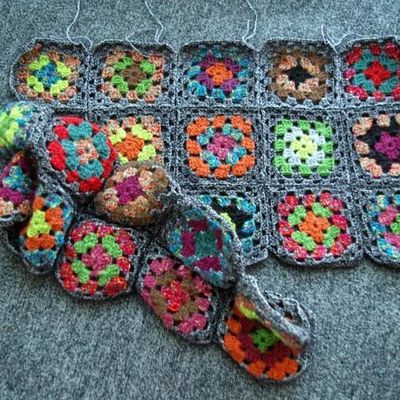 semaine 6, 42 granny squares