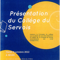 11 oct. 22 : Présentation du Collège du Servois