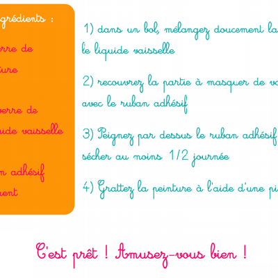 Faire de la "peinture à gratter"