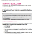 Festivités du 13 juillet : stationnement, circulation, fermeture de l’Hôtel de Ville et collecte des déchets