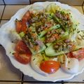 CONCOMBRE FARCI À LA MACÉDOINE DE LÉGUMES