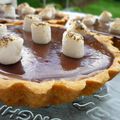 Tarte caramel et chocolat