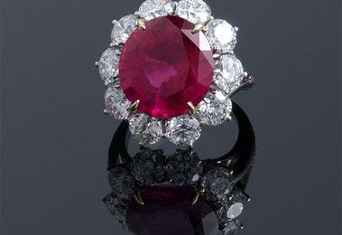 Oval Ruby & Diamond Ring