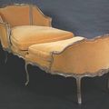 A French 18th century Louis XV beechwood Duchesse Brisée