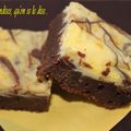 Brownies marbrés aux 2 chocolats et mascarpone.