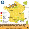 LA NORMANDIE réunifiée dans la neige, car les congères...