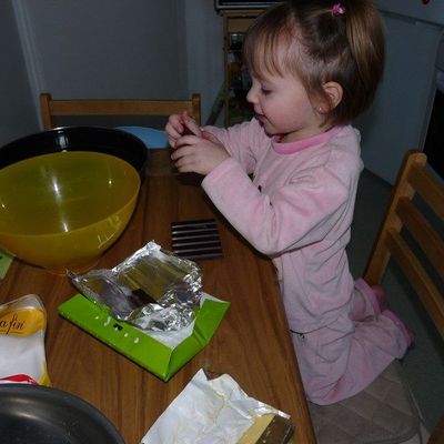 Cupcake au chocolat et coeur fondant