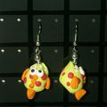 boucles d'oreillles animaux fimo :)