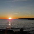 Coucher de soleil, plage de Sainte-croix