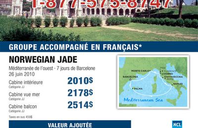 Croisière en français - vol inclus !