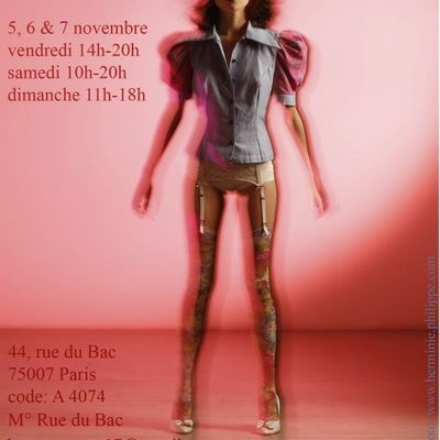 Vente privée les 6 et 7 novembre ! Où : 44 rue du