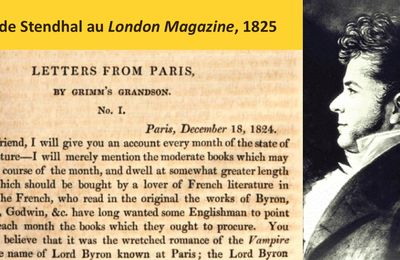 Stendhal, Lettre de Paris au London Magazine, janvier 1825