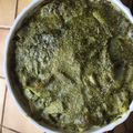 Gratin de blettes sauce verte