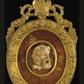 Camée ovale en sardoine sculptée représentant un masque bacchique, XVIIème ou XVIIIème siècle