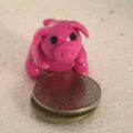 ref 0053 petit cochon en pate fimo