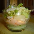 Verrine vert et rose