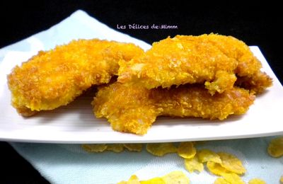 Aiguillettes de poulet panées aux corn flakes (recette sans gluten)