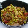 Mijoté de boulettes aux petits pois