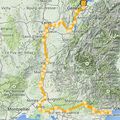 Viarhona - Durance - Verdon - Antibes , tracé GPS