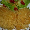 GALETTES DE SPAGHETTI AU CRABE (ISSUES DES CRAB CAKES)