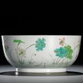 A famille-rose 'lotus pond' bowl, seal mark and period of Daoguang (1821-1850)