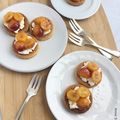 Tartelettes aux mirabelles sur palet breton et mascarpone