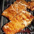 Pavés de saumon au sirop d'érable grillés au barbecue