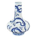 Chinese Blue and White Glazed Porcelain Vase, 19th Century