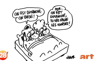 On est dimanche (travail le dimanche) - par Charb - 12 décembre 2014