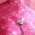 Collier Shabby chic rétro dentelle