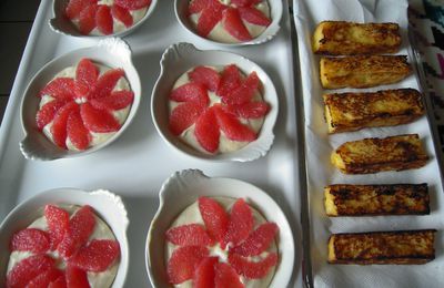 Gratins de pamplemousse - brioche perdue