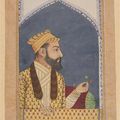 Portrait de Sikh tenant une fleur, Inde, Empire moghol (1526-1857)