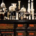 From a Private European Collection. A set of turned and carved ivory, ebony and lignum vitae objects at Sotheby's Paris